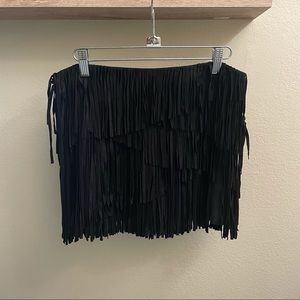 🖤Haute Hippie Suede Fringe Skirt🖤